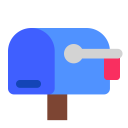 Closed Mailbox With Lowered Flag Flat icon