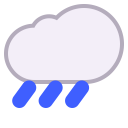 Cloud With Rain Flat icon