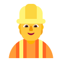 Construction Worker Flat Default icon