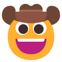 Cowboy Hat Face Flat icon