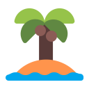 Desert Island Flat icon