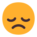Disappointed Face Flat icon