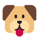 Dog Face Flat icon