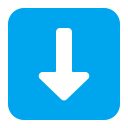 Down-Arrow-Flat icon