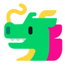 Dragon-Face-Flat icon