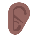 Ear-Flat-Medium-Dark icon