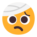Face With Head Bandage Flat icon
