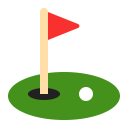 Flag In Hole Flat icon