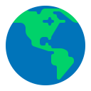 Globe-Showing-Americas-Flat icon