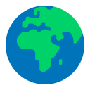 Globe Showing Europe Africa Flat icon
