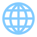 Globe-With-Meridians-Flat icon