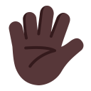 Hand With Fingers Splayed Flat Dark icon