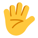 Hand With Fingers Splayed Flat Default icon