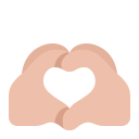 Heart-Hands-Flat-Medium-Light icon