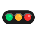 Horizontal-Traffic-Light-Flat icon