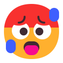 Hot Face Flat icon