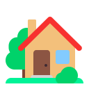 House With Garden Flat icon