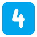 Keycap 4 Flat icon
