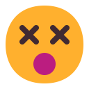 Knocked-Out-Face-Flat icon
