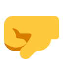 Left-Facing-Fist-Flat-Default icon