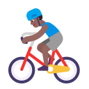 Man Biking Flat Medium Dark icon