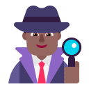 Man Detective Flat Medium Dark icon