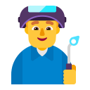 Man Factory Worker Flat Default icon
