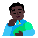 Man Feeding Baby Flat Dark icon