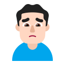 Man Frowning Flat Light icon
