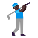 Man Golfing Flat Dark icon