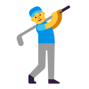 Man-Golfing-Flat-Default icon
