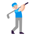 Man Golfing Flat Light icon