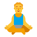 Man In Lotus Position Flat Default icon