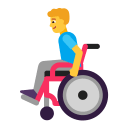 Man-In-Manual-Wheelchair-Flat-Default icon