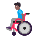 Man In Manual Wheelchair Flat Medium Dark icon