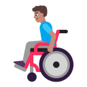 Man-In-Manual-Wheelchair-Flat-Medium icon