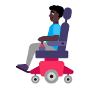 Man In Motorized Wheelchair Flat Dark icon