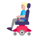 Man In Motorized Wheelchair Flat Medium Light icon
