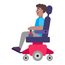 Man In Motorized Wheelchair Flat Medium icon