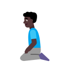 Man Kneeling Flat Dark icon