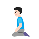 Man Kneeling Flat Light icon