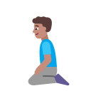 Man Kneeling Flat Medium icon