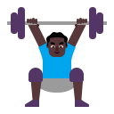 Man Lifting Weights Flat Dark icon