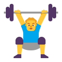 Man-Lifting-Weights-Flat-Default icon