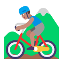 Man Mountain Biking Flat Medium icon