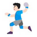 Man Playing Handball Flat Light icon