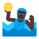 Man Playing Water Polo Flat Dark icon