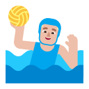 Man Playing Water Polo Flat Medium Light icon
