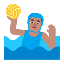 Man Playing Water Polo Flat Medium icon