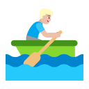 Man Rowing Boat Flat Medium Light icon